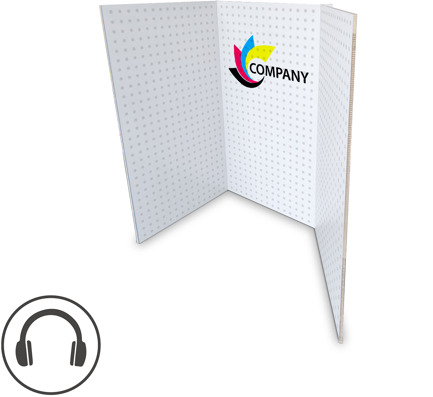 Büro Trennwand Silence - bedruckt